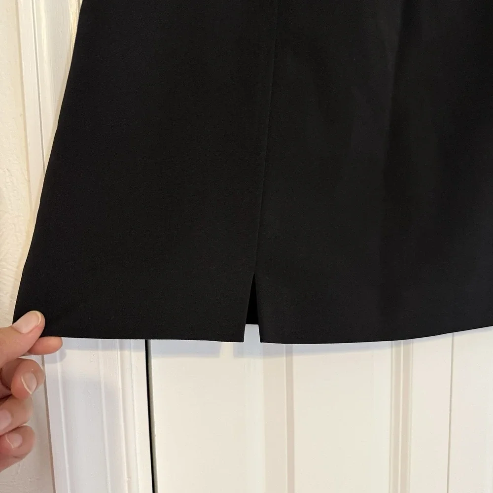 Le Suit Skirt Womens 14 Black Midi Lined Straight Pencil Office Career Casual